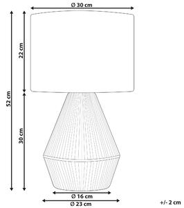 Lampa stołowa lampa nocna styl naturalny podstawa z plecionego sznurka Malewa Beliani