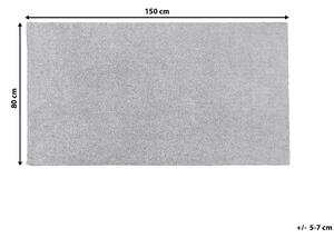 Dywan poliester jasnoszary gładki pleciony maszynowo 80 x 150 cm Demre Beliani