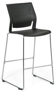 Krzesło barowe LENNY, czarny