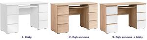 Nowoczesne biurko z półką dąb sonoma - Rapis 3X