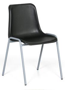 Stół do jadalni, szary 2000 x 800 + 8 krzeseł AMADOR, czarny