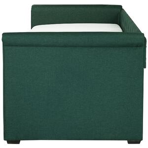 Rama łóżka wysuwanego z tkaniny zielone nowoczesne 80 x 200 cm Libourne Beliani