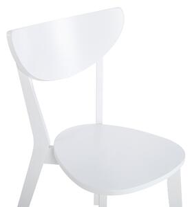 Zestaw do jadalni okrągły stół i 4 krzesła do kuchni MDF biały Roxby Beliani