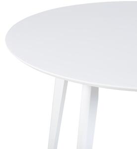 Zestaw do jadalni okrągły stół i 4 krzesła do kuchni MDF biały Roxby Beliani