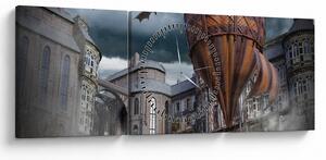 Obraz - Surrealistyczny krajobraz (z zegarem) (90x30 cm)
