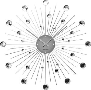Zegar ścienny Sunburst XL srebrny
