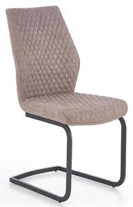 Tapicerowane krzesło pikowane Erfix - beżowe