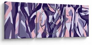 Obraz - Abstrakcyjne kobiety (z zegarem) (90x30 cm)