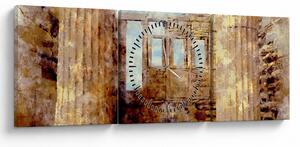 Obraz - Erechtejon, Ateny, Grecja (z zegarem) (90x30 cm)