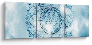 Obraz - Niebiańska mandala (z zegarem) (90x30 cm)
