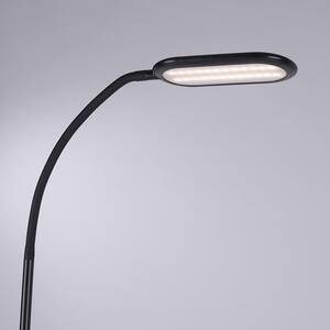 Nowoczesna lampa podłogowa czarna ściemnialna z diodami LED - Kiril Oswietlenie wewnetrzne
