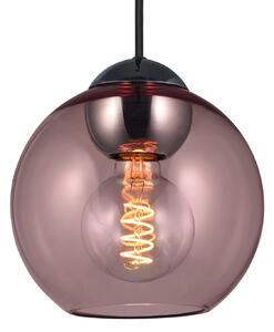 Lampa Wisząca Halo Design, BUBBLES, ściemnialny, pudrowy róż, salon, szkło, design