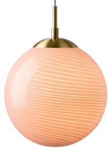 Lampa Wisząca Halo Design, CANDY BALL, ściemnialny, pudrowy róż, salon, szkło, design