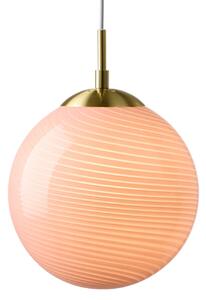 Lampa Wisząca Halo Design, CANDY BALL, ściemnialny, pudrowy róż, salon, szkło, design