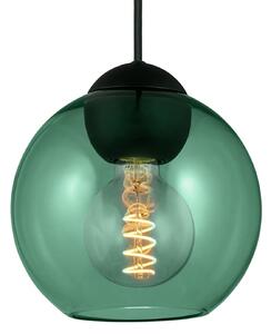 Lampa Wisząca Halo Design, BUBBLES, ściemnialny, zielony, salon, szkło, design