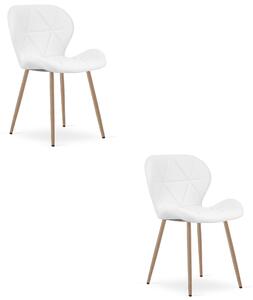 Styl I Elegancja Krzesło Mango - Biała / Nogi Dąb X 2