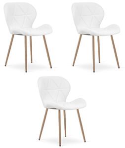 Styl I Elegancja Krzesło Mango - Biała / Nogi Dąb X 3