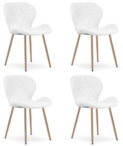 Styl I Elegancja Krzesło Mango - Biała / Nogi Dąb X 4