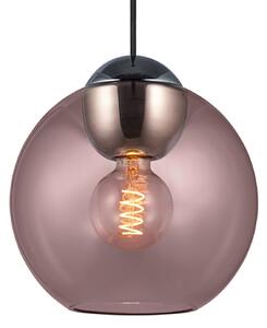 Lampa Wisząca Halo Design, BUBBLES, ściemnialny, pudrowy róż, salon, szkło, design