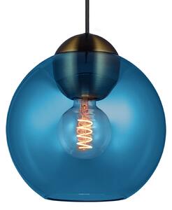 Lampa Wisząca Halo Design, BUBBLES, ściemnialny, niebieski, salon, szkło, design