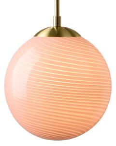 Lampa Wisząca Halo Design, CANDY BALL, ściemnialny, pudrowy róż, salon, szkło, design