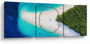 Obraz - Ostrav Hvar, Chorwacja (z zegarem) (90x30 cm)