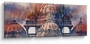 Obraz - Akshardham, New Delhi, Indie (z zegarem) (90x30 cm)