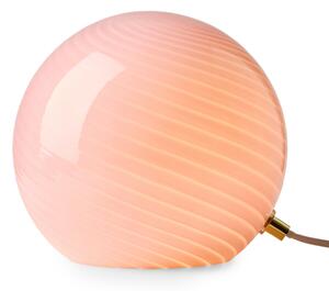 Lampa Stołowa Halo Design, CANDY, pudrowy róż, salon, szkło, design