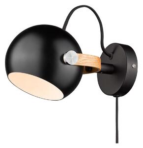 Lampa Ścienna Halo Design, D.C, czarny, salon, aluminium, design