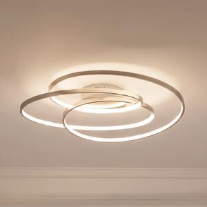 Lampa Sufitowa Lindby, Joline, ściemnialny, metaliczny, salon, metal, nowoczesny