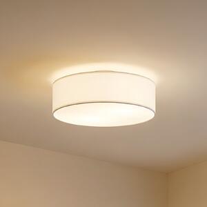 Lampa Sufitowa Lindby, Sebatin, ściemnialny, beżowy, sypialnia, tkanina | tekstylia, nowoczesny