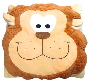 Poduszka dziecięca CUDDLI FRIENDS 70x70 cm pluszowa - więcej kolorów Kolor: Brązowy