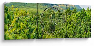 Obraz - Babia Góra, Polska (z zegarem) (90x30 cm)