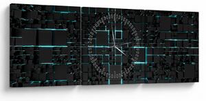 Obraz - Interfejs technologiczny (z zegarem) (90x30 cm)