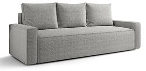 Jasnoszara sofa rozkładana z pojemnikiem M0-G52