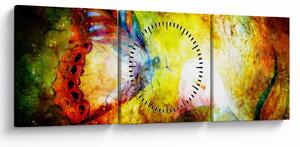 Obraz - Kosmiczny motyl (z zegarem) (90x30 cm)