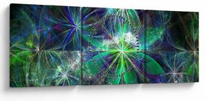 Obraz - Abstrakcyjne kształty geometryczne (z zegarem) (90x30 cm)