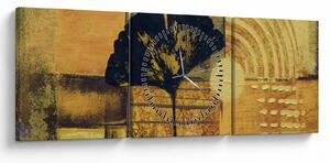 Obraz - Liść miłorzębu (z zegarem) (90x30 cm)