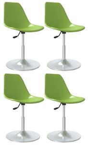 Obrotowe krzesła stołowe, 4 szt., zielone, PP