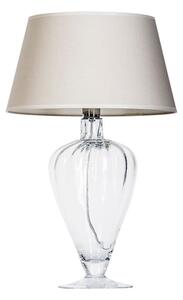 Lampa stołowa Nocna Szklana podstawa z abażurem 4Concepts L046051222 Bristol E14 30cm x 49cm abażur beżowy biały