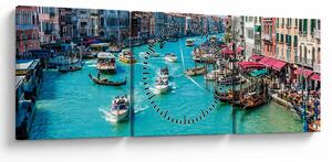 Obraz - Canal Grande, Wenecja, Włochy (z zegarem) (90x30 cm)
