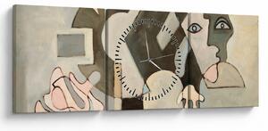 Obraz - Kubizm (z zegarem) (90x30 cm)