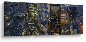 Obraz - Wieczorna panorama Londynu (z zegarem) (90x30 cm)