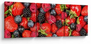 Obraz - Ładunek owoców (z zegarem) (90x30 cm)