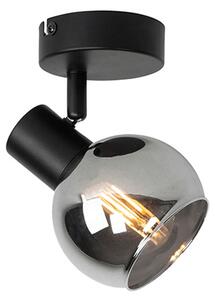 Inteligentny Plafon / Reflektorek / Spot / Spotow / Lampy sufitowe czarny z przydymionym szkłem w tym Wifi P45 - Vidro Oswietlenie wewnetrzne