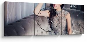 Obraz - Glamour (z zegarem) (90x30 cm)