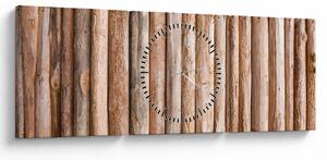 Obraz - Bambus (z zegarem) (90x30 cm)