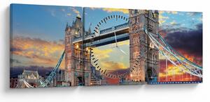 Obraz - Tower Bridge, Londyn, Anglia (z zegarem) (90x30 cm)