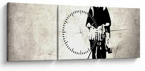 Obraz - Poczucie wolności (z zegarem) (90x30 cm)