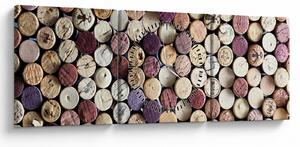 Obraz - Sezon na wino (z zegarem) (90x30 cm)
